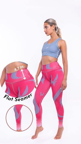 Printed High Waisted Leggings for Women Tummy Control Buttery Soft Yoga Pants in Saudi Arabia