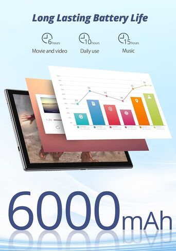 Dragon Touch Notepad 102 Android Tablets with 128GB ROM, 8GB RAM, Octa Core 2.0GHz, Android 12 Tablets, 10 inch IPS HD Display, 13MP Camera, 2.4Ghz & 5G WiFi, GPS - Compatible Docking Keyboard in Saudi Arabia