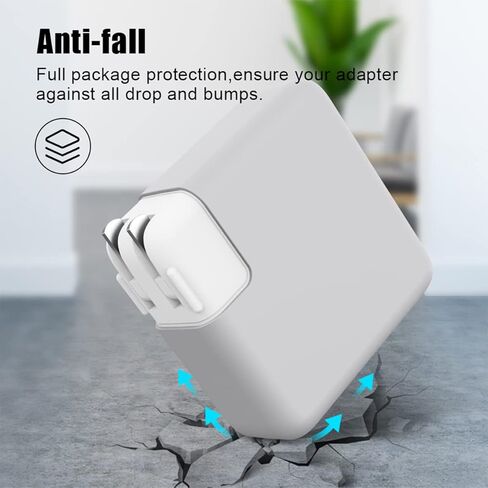 Soft Silicone 67W Charger Protector Case Cover for MacBook Pro 14 inch 2021 2022 2023 A2779 A2442 M1 M2 Power Adapter Cover for Mac Pro 13 2016-2022 M2 M1 A2338 A2289 A2251 61W, Black in Kuwait