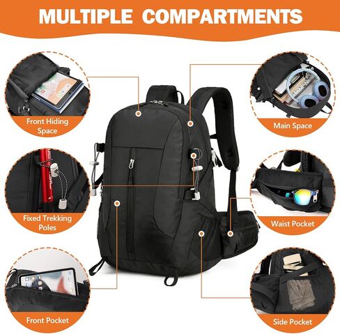 حقيبة ظهر صغيرة خفيفة الوزن للمشي لمسافات طويلة، حقيبة ظهر للتخييم في الهواء الطلق مقاومة للماء سعة 20 لتر، حقائب ظهر للسفر والمشي لمسافات طويلة للنساء والرجال in Kuwait