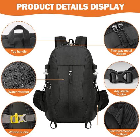 حقيبة ظهر صغيرة خفيفة الوزن للمشي لمسافات طويلة، حقيبة ظهر للتخييم في الهواء الطلق مقاومة للماء سعة 20 لتر، حقائب ظهر للسفر والمشي لمسافات طويلة للنساء والرجال in Kuwait