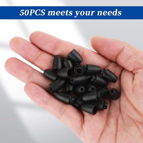 50 Sets Breakaway Clasps for Necklaces, Plastic Breakaway Safety Clasps, Plastic Bead Barrel Connectors for Lanyard Necklaces Bracelets DIY Jewelry Making(Black) in Saudi Arabia