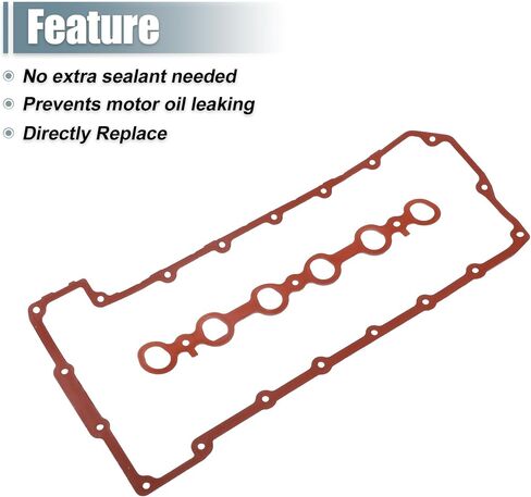 X AUTOHAUX 1 مجموعة غطاء الصمام طوقا رقم 11127536785 لسيارات BMW E90 2006 لسيارات BMW E91 2006 لسيارات BMW E92 2006 لسيارات BMW E93 2006 لسيارات BMW 325i 2006 لسيارات BMW 325xi 2006 in Saudi Arabia