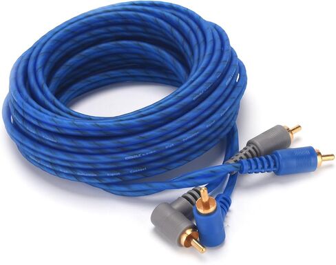 ORION Cobalt CR2.0B (2 Metes/6.56-Ft Blue/Grey) RCA Male to RCA Male Stereo Car Audio Cable | RCA Cable for Amplifiers, Hi-Fi Systems, Speakers, Home Theater, Subwoofers - Angle/Straight Connectors in Saudi Arabia