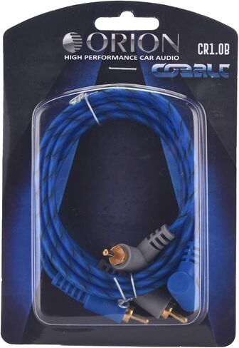 ORION Cobalt CR2.0B (2 Metes/6.56-Ft Blue/Grey) RCA Male to RCA Male Stereo Car Audio Cable | RCA Cable for Amplifiers, Hi-Fi Systems, Speakers, Home Theater, Subwoofers - Angle/Straight Connectors in Saudi Arabia