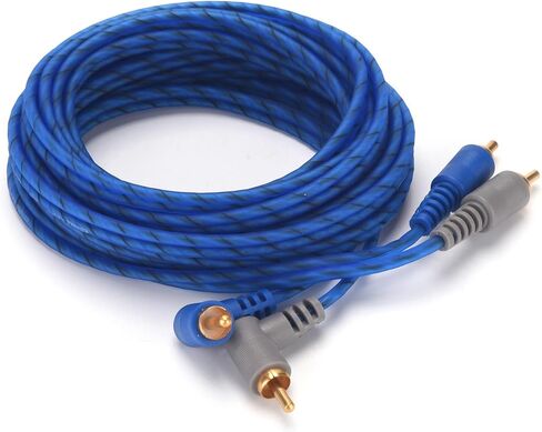 ORION Cobalt CR2.0B (2 Metes/6.56-Ft Blue/Grey) RCA Male to RCA Male Stereo Car Audio Cable | RCA Cable for Amplifiers, Hi-Fi Systems, Speakers, Home Theater, Subwoofers - Angle/Straight Connectors in Saudi Arabia