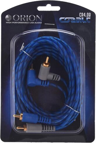 ORION Cobalt CR2.0B (2 Metes/6.56-Ft Blue/Grey) RCA Male to RCA Male Stereo Car Audio Cable | RCA Cable for Amplifiers, Hi-Fi Systems, Speakers, Home Theater, Subwoofers - Angle/Straight Connectors in Saudi Arabia