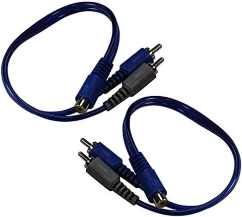 ORION Cobalt CR2.0B (2 Metes/6.56-Ft Blue/Grey) RCA Male to RCA Male Stereo Car Audio Cable | RCA Cable for Amplifiers, Hi-Fi Systems, Speakers, Home Theater, Subwoofers - Angle/Straight Connectors in Saudi Arabia