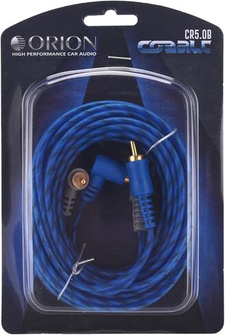 ORION Cobalt CR2.0B (2 Metes/6.56-Ft Blue/Grey) RCA Male to RCA Male Stereo Car Audio Cable | RCA Cable for Amplifiers, Hi-Fi Systems, Speakers, Home Theater, Subwoofers - Angle/Straight Connectors in Saudi Arabia