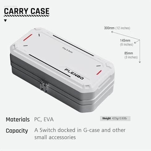 Plenbo Carrying Case for G-case, Nintendo Switch & Switch OLED, [Medium Size], Portable Protective Hard Shell Travel Carry Handbag, Black in Saudi Arabia