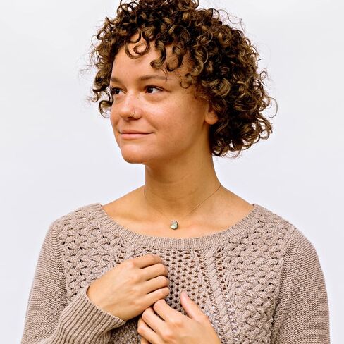 قلادة الهندسة المقدسة من SoulKu، قلادة كريستال للنساء، مجوهرات مع أحجار كريمة علاجية، سلك نايلون 40.64 سم مع موسع من الفضة الإسترلينية 2 بوصة (ندفة الثلج، الحكمة) in Kuwait