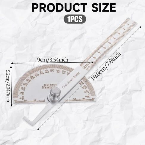 Large Protractor Angle Protractor 180 Degrees Two Arm Ruler Angle Finder Ruler Stainless Steel Protractor Woodworking Ruler Angle Measure Tool Craftsman Measuring Tools 30 cm/ 11.8 Inch in Saudi Arabia