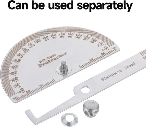 Large Protractor Angle Protractor 180 Degrees Two Arm Ruler Angle Finder Ruler Stainless Steel Protractor Woodworking Ruler Angle Measure Tool Craftsman Measuring Tools 30 cm/ 11.8 Inch in Saudi Arabia