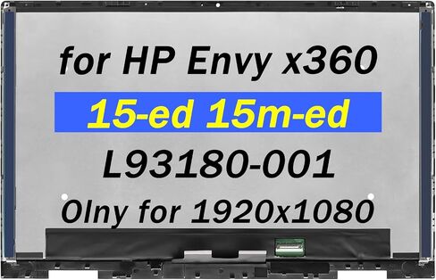 استبدال شاشة LCD HP Envy x360 15-ed 15m-ed0013dx 15m-ed0023dx 15m-ed1013dx 15m-ed1023dx 15-ed0047nr محول رقمي 15t-ed 15m-ed L93180-001 FHD 15.6 بوصة مجموعة شاشة LCD مع إطار in Saudi Arabia