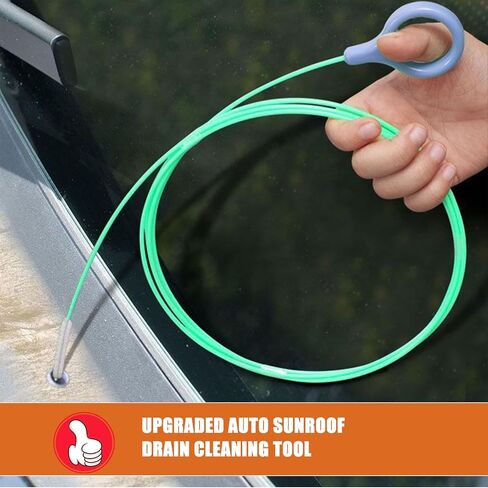 أداة تنظيف فتحة سقف أوتوماتيكية مطورة مقاس 118 بوصة، فرشاة أنبوب تصريف رفيعة ومرنة، أداة تنظيف الأنابيب الطويلة لفتحة سقف السيارة، فتحة تصريف ممسحة الزجاج الأمامي in Kuwait