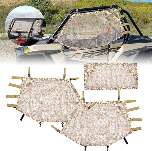 2 Seater Side Rear Mesh Window Shade Net Fit for Polaris RZR 570 800 800S 900 1000 XP Turbo 2015 2016 2017 2018 2019 Soft Roll Cage Sunshade Mesh Net (Blue) in Saudi Arabia