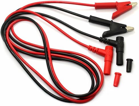 Multimeter Alligator Clips Leads,3.5ft Banana Plug to Alligator Clip Test Lead,4mm Test Lead Probe Suitable for Most of Digital Multimeter in Saudi Arabia