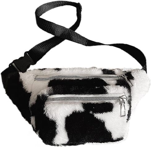 Women's Fanny Pack Waist Bag Shoulder Crossbody Chest Bags Handbags Stylish Cow Print Bumbag for Party Travel in Saudi Arabia