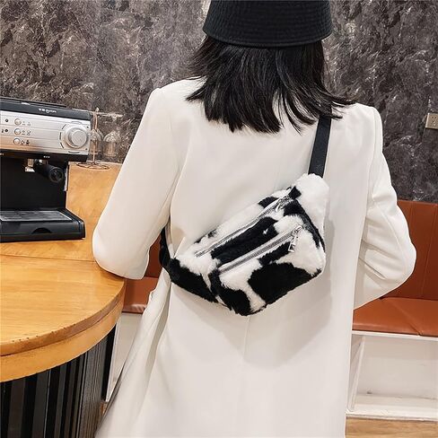Women's Fanny Pack Waist Bag Shoulder Crossbody Chest Bags Handbags Stylish Cow Print Bumbag for Party Travel in Saudi Arabia