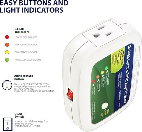 جهاز كمبيوتر 2 في 1 لحماية التيار الكهربائي والجهد الكهربائي، قالب شحن سريع لأجهزة الكمبيوتر المكتبية والكمبيوتر المحمول in Kuwait