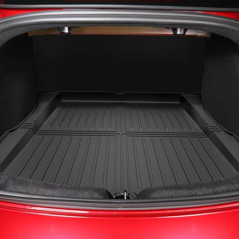 2024 إصدار جديد من Tesla Model 3 سجادات أرضية هايلاند تناسب جميع الأحوال الجوية TPE Cargo Liner Cargo Cargo Accessories، متوافقة مع 2021 2022 Tesla Model 3 (2024 Model 3 طقم سجادة أرضية كاملة مكون من 6 قطع) in Kuwait