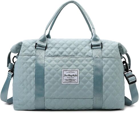 Gym Tote Bags Sports Duffel Bags Carry On Travel Duffel Traveling Weekend Overnight Bags for Women (Blue) in Saudi Arabia
