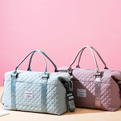 Gym Tote Bags Sports Duffel Bags Carry On Travel Duffel Traveling Weekend Overnight Bags for Women (Blue) in Saudi Arabia