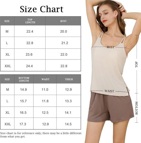 Womens Tank Top Pajama Sets for Summer Casual Crew neck Sleepwear Trim Short PJ Set with Short in Saudi Arabia