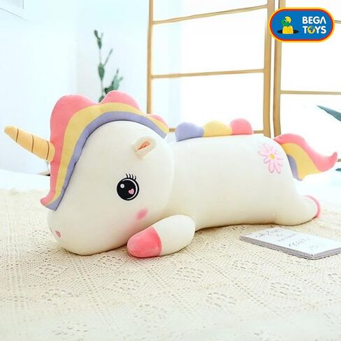 Unicorn Pillow Plush - 17 inches White Soft Unicorn Stuffed Animal Body Hugging Pillow Plushies - Home Decorative - Plush Toy Present for Kids Girls and Girl Friend (White) in Saudi Arabia
