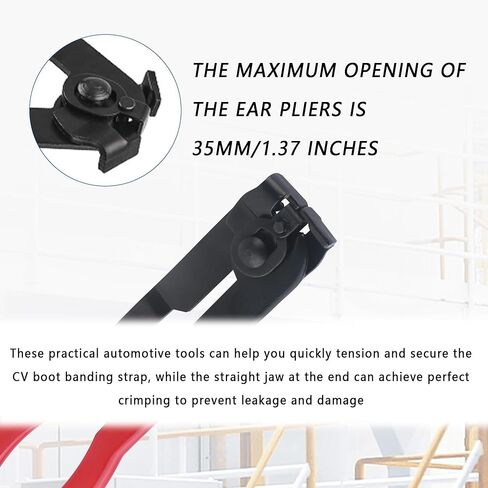 قطعتان من كماشة مشبك التمهيد السيرة الذاتية، أداة ربط وصلة السيرة الذاتية شديدة التحمل كماشة مشبك الأذن مع مقبض مضاد للانزلاق، أدوات السيارات العالمية أداة تمهيد السيرة الذاتية القابلة للتعديل للسيارة UTV ATV in Kuwait