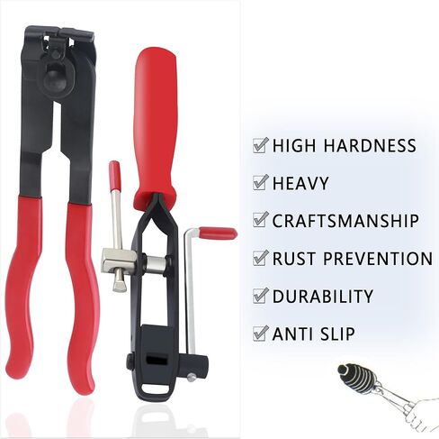 قطعتان من كماشة مشبك التمهيد السيرة الذاتية، أداة ربط وصلة السيرة الذاتية شديدة التحمل كماشة مشبك الأذن مع مقبض مضاد للانزلاق، أدوات السيارات العالمية أداة تمهيد السيرة الذاتية القابلة للتعديل للسيارة UTV ATV in Kuwait