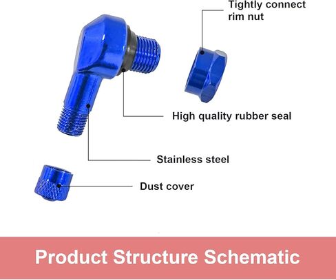 2 PCS Motorcycle Tire Valve Stems, 90 Degree Aluminum 11.3mm/10mm Rim Wheel Tubeless Angle Air Stem with Rubber Seals, Compatible with Most Motorcycles, Bikes, Scooters (Silver) in Kuwait