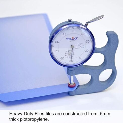 Ultimate Office Heavy-Duty Project Files, 3rd-Cut, Letter Size, Sealed on Two Sides with Clear Front Panel, Holds 100 Sheets, Assorted (Set of 15) in Saudi Arabia