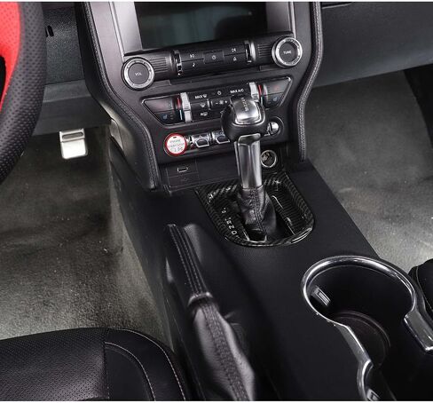 Hoolcar Interior Gear Cover Accessories Compatible with 2015-2022 Ford Mustang, Carbon Fiber in Saudi Arabia