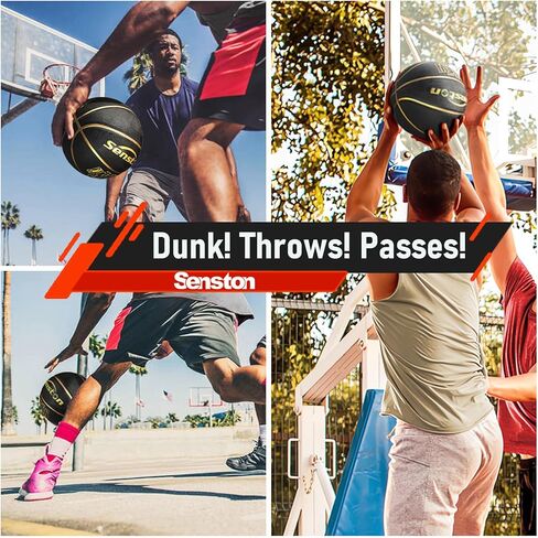 مجموعة Senston لكرة السلة المكونة من 3 قطع من كرة السلة المطاطية الخارجية والداخلية مقاس 7 لكرة السلة في الشوارع مع مضخة in Kuwait