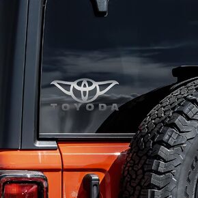 Toyoda Parody Decal Vinyl Sticker Auto Car Truck Wall Laptop | Silver | 5.5" x 2.5"