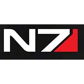 ماس إفيكت - N7 - ملصق فينيل | لعبة | سيارة | الجذع | دراجة نارية | تابلت | أي سطح أملس (أبيض) 2.5 بوصة × 5 بوصة in Kuwait