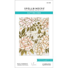 Spellbinders Peony Celebration Etched Dies, Metal