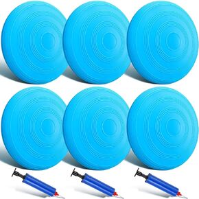 6 Pcs Inflated Wobble Cushion Balance Disc for Core Stability Exercise Yoga Stability Disc with Needle Pump Wiggle Seats for Classroom Sensory Balance Cushion for Home Office School Chair in Kuwait