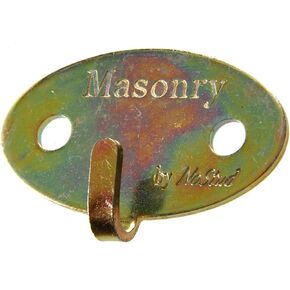 Hillman 121051 Masonry No Stud 300lbs Picture Hanger 1 Set, Yellow Dichromate