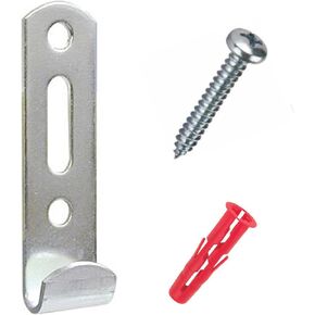 J Wall Hook Picture Hanging Heavy Duty & Fixings 5 Pack