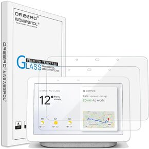 Orzero (2 Pack) For Google Home Hub 7 Inch, Nest Hub Tempered Glass Screen Protector, 9 Hardness HD Anti-Scratch Full-Coverage (2.5D Arc Edges) (Lifetime Replacement)