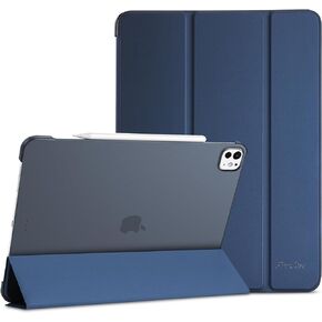 حافظة ProCase لجهاز iPad Pro 13 بوصة 2024 (M4/7th Gen)، حافظة iPad M4 13 حافظة ذكية فوليو 13 بوصة iPad Pro 2024، حافظة نحيفة بغطاء خلفي صلب لجهاز iPad Pro 13 بوصة - كحلي