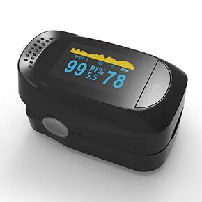 fingertip pulse oximeter, Pulse Monitor, Blood Oxygen Monitor, Oxygen Meter for Sports with Lanyard