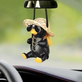 Swinging Duck Car Hanging Ornament, Car Hanging Accessories, Car Accessories Interior Aesthetic to Reduce Visual Fatigue, Cool Room Decor, Duck Hanging car Ornament, for Women and Men(Cool) in Kuwait