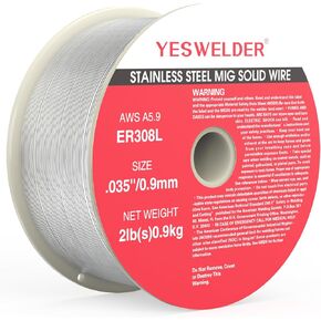YESWELDER سلك بقلب متدفق من الفولاذ المقاوم للصدأ E308LFC-O، قطر .035، 2 رطل