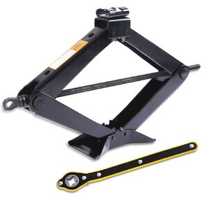 Scissor Jack, Car Jack Kit, Maximum Lift 3 Ton (6600 lbs) (Includes Labor Saving Wrench and Jack), Suitable for Cars, SUVs, Pickups, Universal Car Emergency Kit