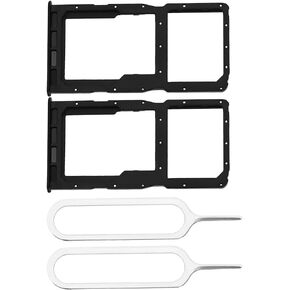 2PCS Dual SIM Card Slot Tray Holder Micro SD Card Holder Replacement with SIM Pin Compatible with Huawei P30 Lite New Edition 2020 Black