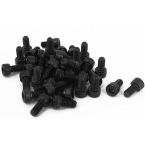 uxcell M5 x 10mm 12.9 Alloy Steel Hex Socket Head Cap Screws Bolt Black 50pcs