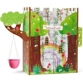 American Girl WellieWishers 14.5-inch Doll Treehouse Castle Playset with Balcony, Swing, and Table, For Ages 4+